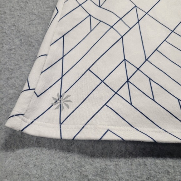 Athleta White Navy‎ Blue Angular Optimism Racerback Tank Top Women's Small Gym - Picture 2 of 8